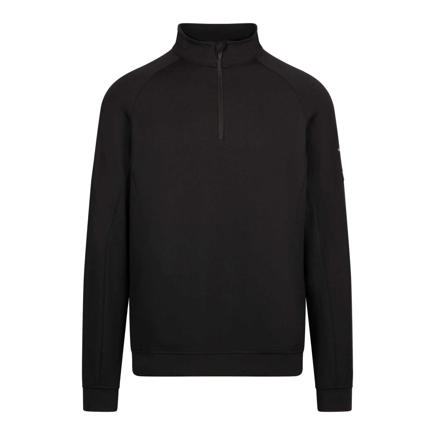 Black - Front - Trespass Mens Zakery Half Zip Sweatshirt