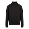 Black - Front - Trespass Mens Zakery Half Zip Sweatshirt