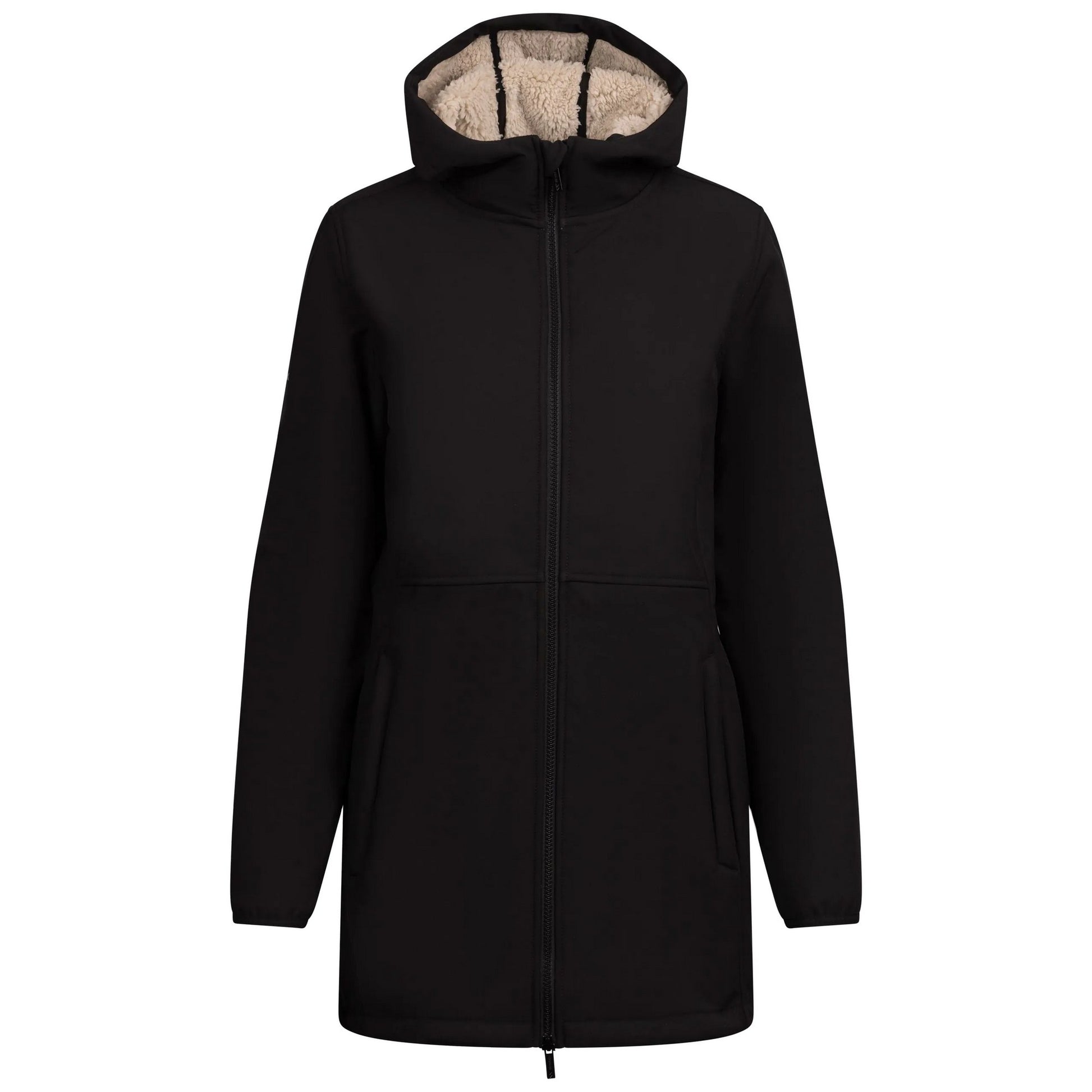 Black - Front - Trespass Womens-Ladies Sine Soft Shell Jacket