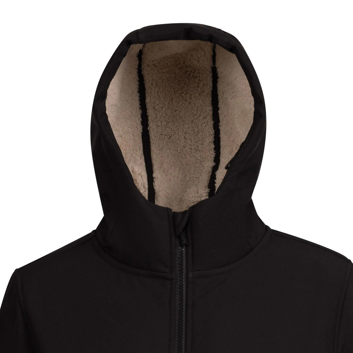 Black - Close up - Trespass Womens-Ladies Sine Soft Shell Jacket