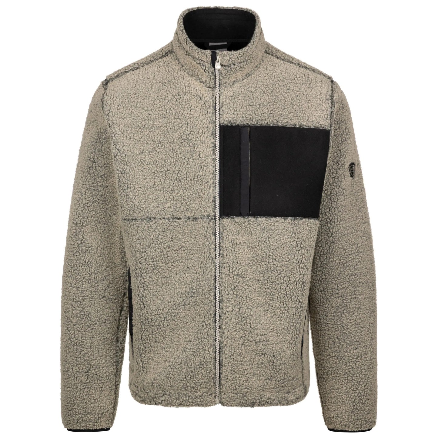 Beige Marl - Front - Trespass Mens Maclarenton AT400 Full Zip Fleece Jacket