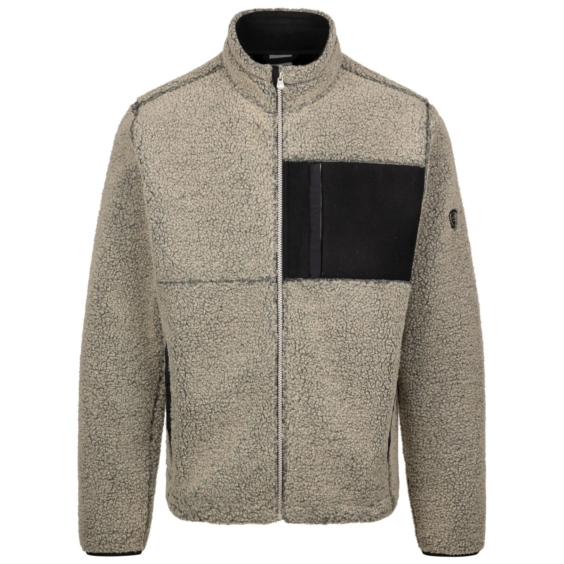 Beige Marl - Front - Trespass Mens Maclarenton AT400 Full Zip Fleece Jacket