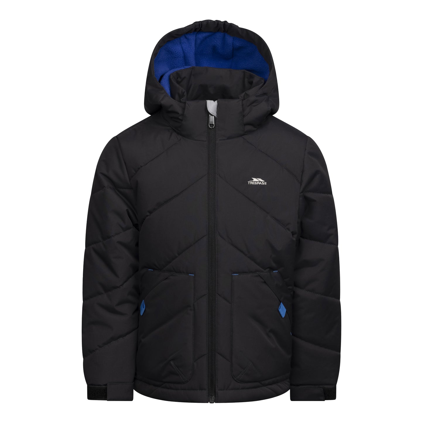 Black - Front - Trespass Boys Ryssa Logo Jacket