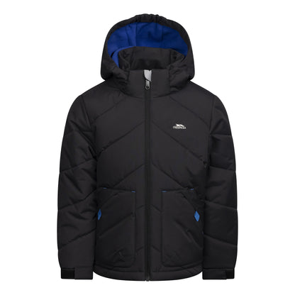 Black - Front - Trespass Boys Ryssa Logo Jacket