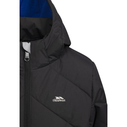 Black - Lifestyle - Trespass Boys Ryssa Logo Jacket