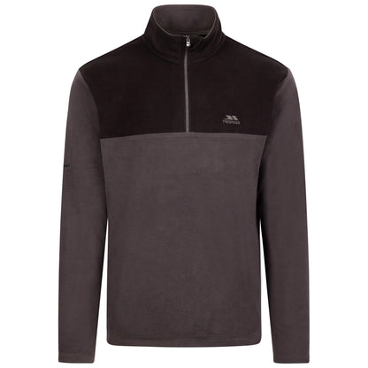 Dark Grey - Front - Trespass Mens Curtiston AT100 Fleece Top
