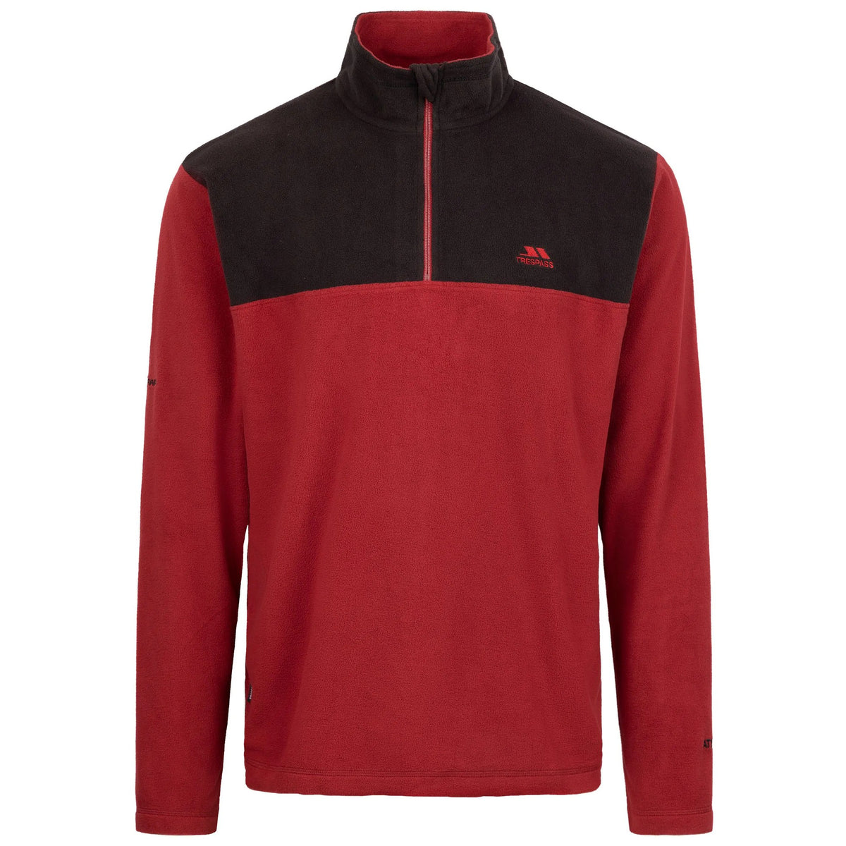 Merlot - Front - Trespass Mens Curtiston AT100 Fleece Top