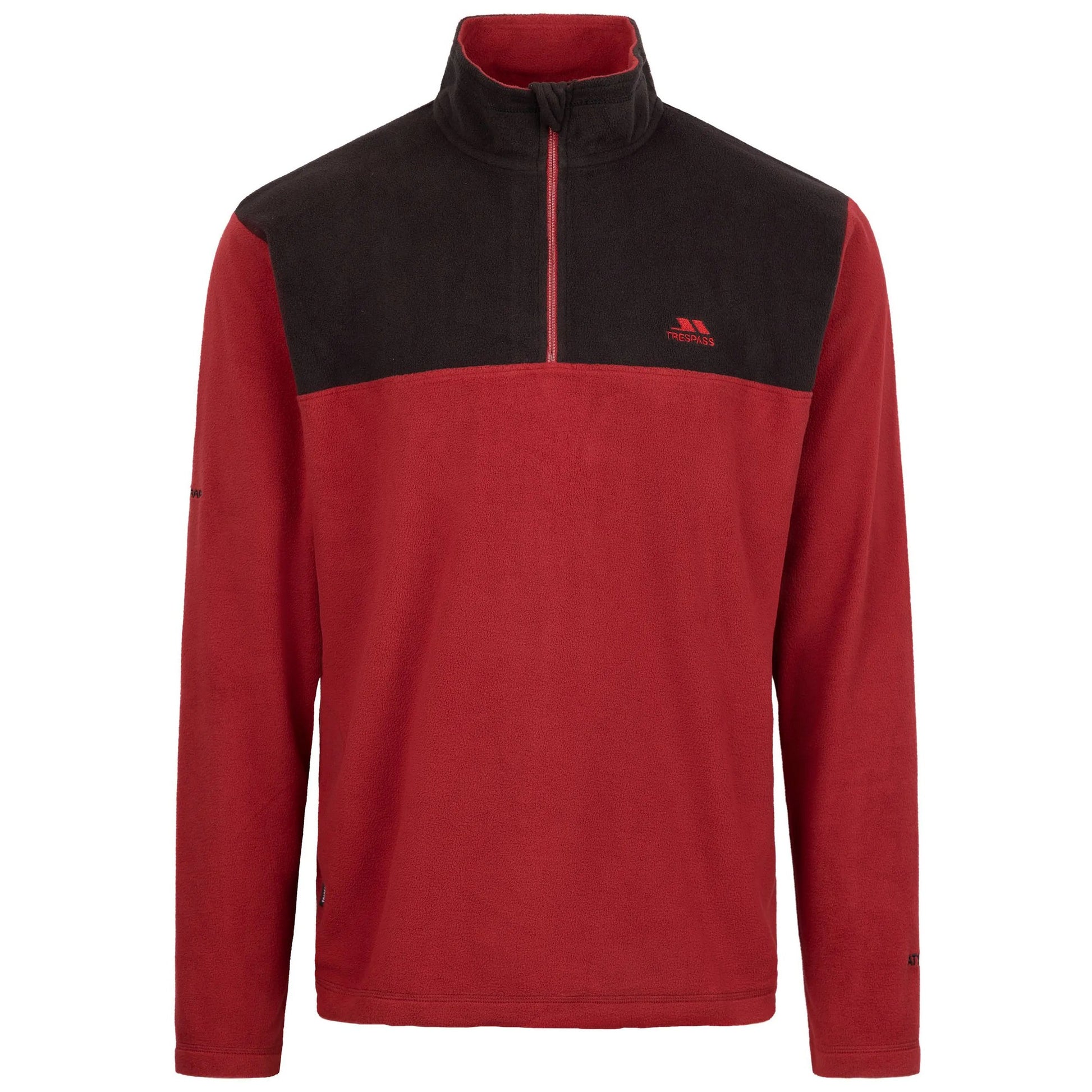 Merlot - Front - Trespass Mens Curtiston AT100 Fleece Top