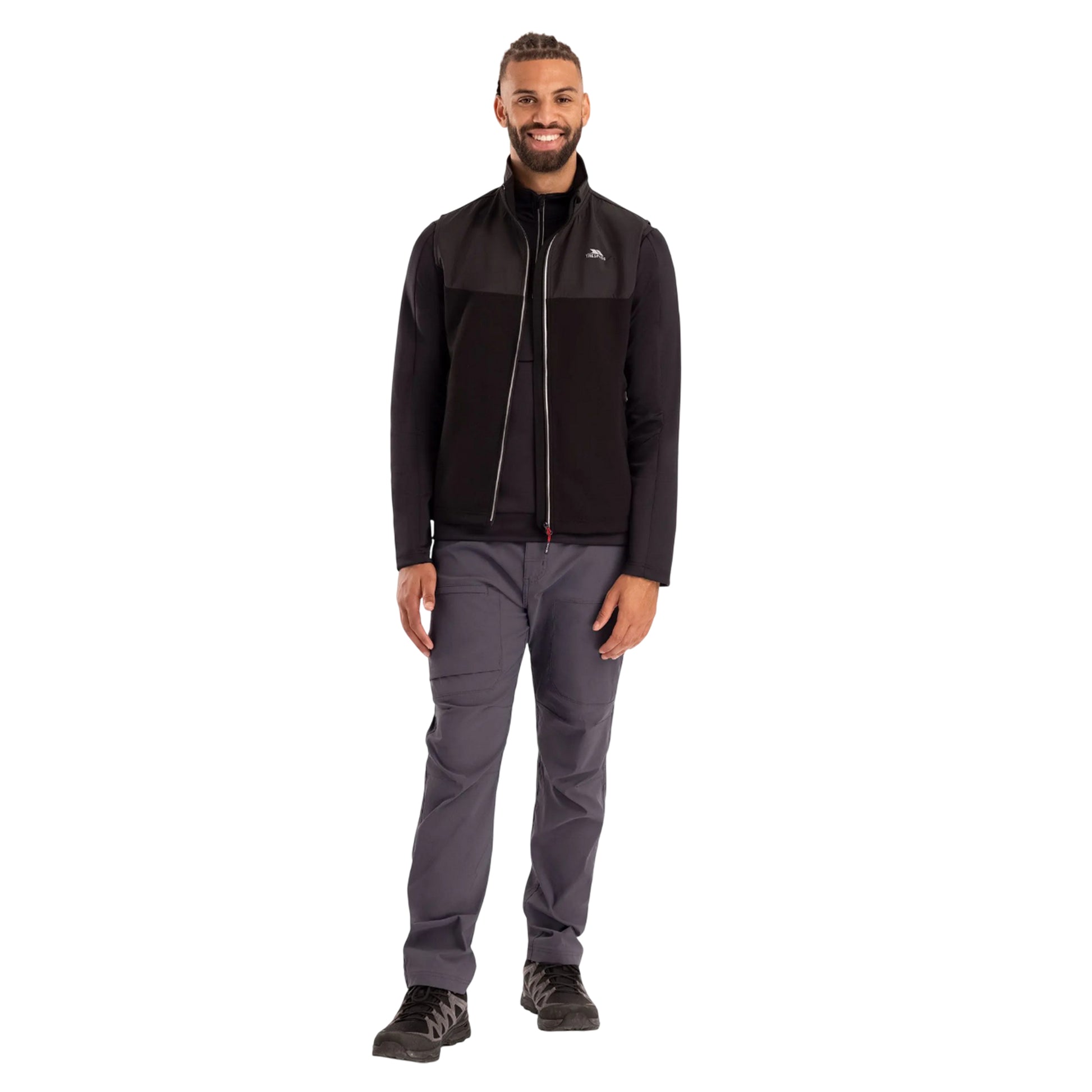 Black - Pack Shot - Trespass Mens Eboy Active Gilet