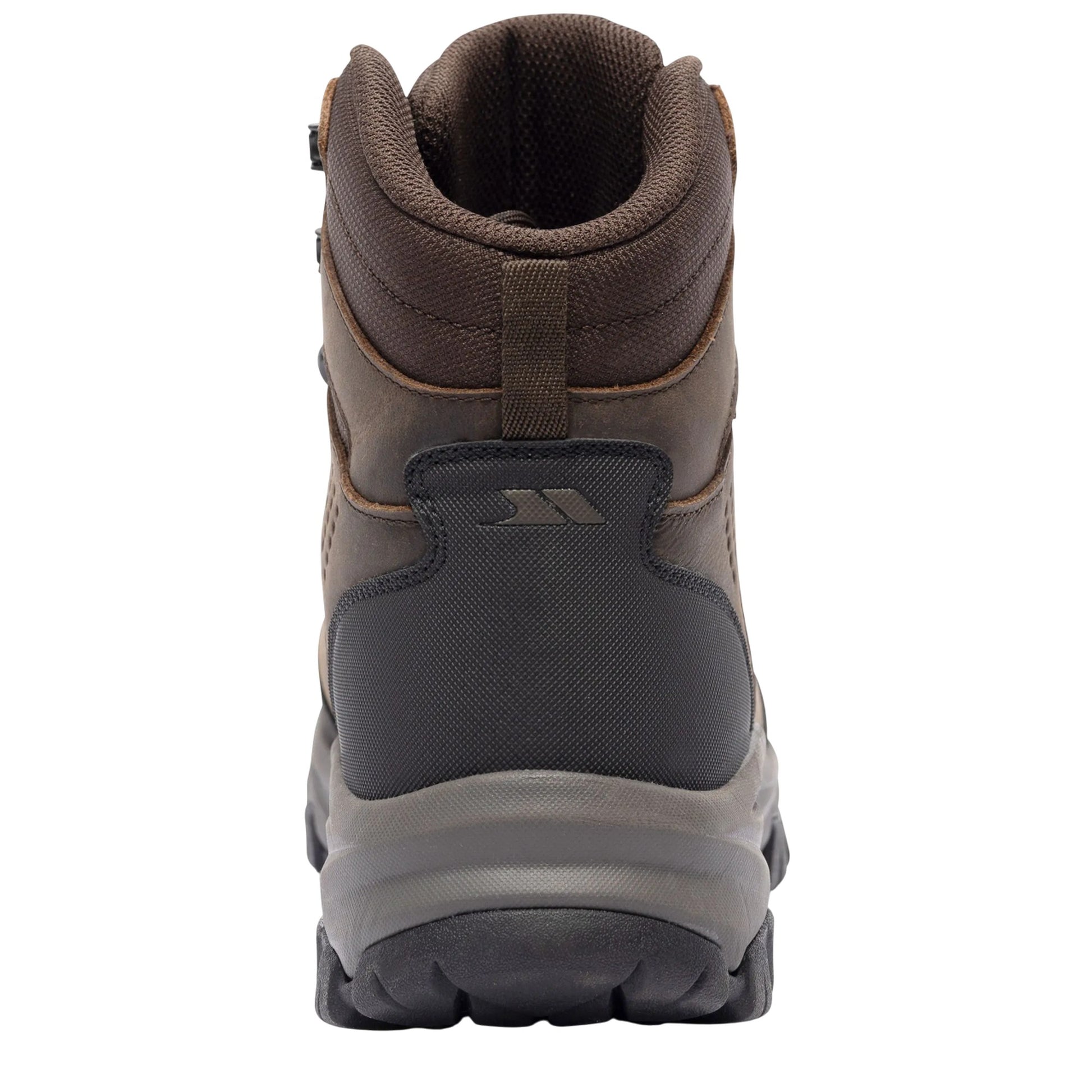 Dark Brown - Back - Trespass Mens Stride Leather Walking Boots