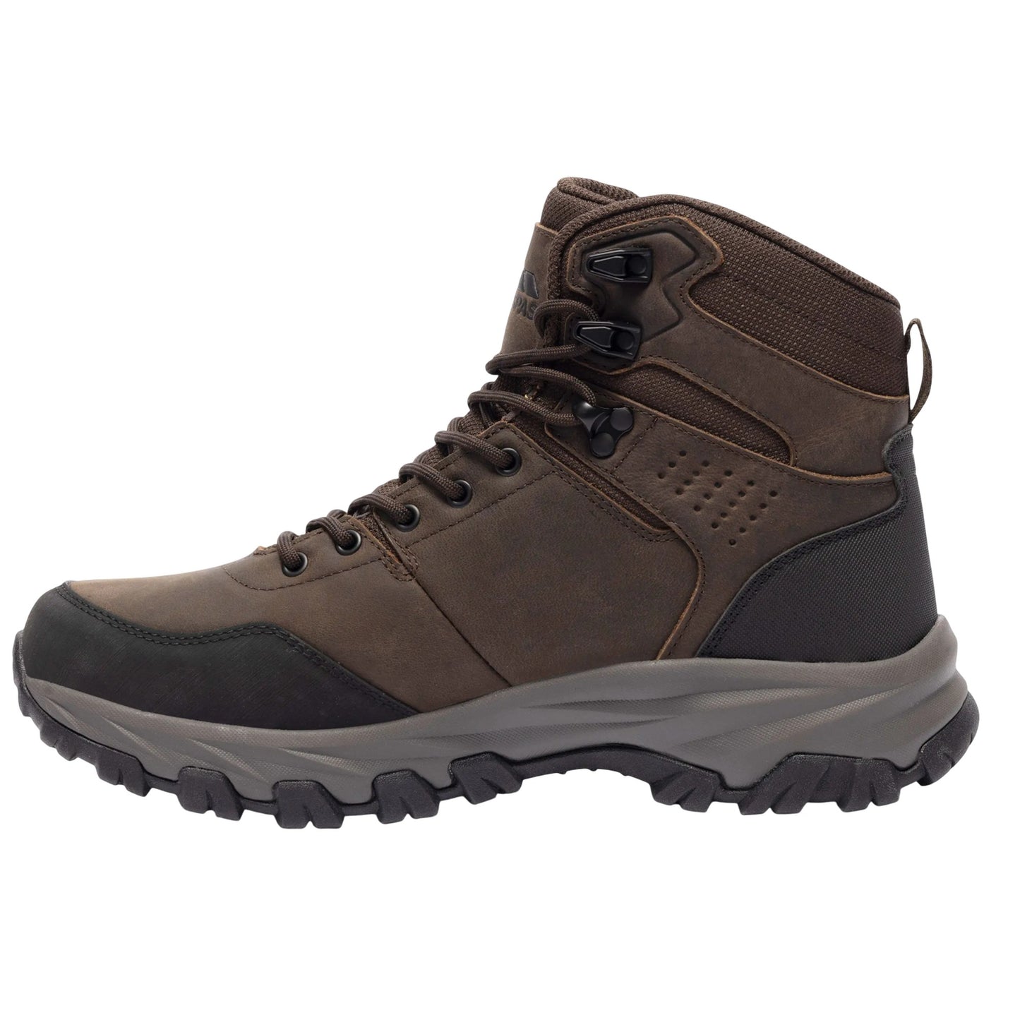 Dark Brown - Lifestyle - Trespass Mens Stride Leather Walking Boots