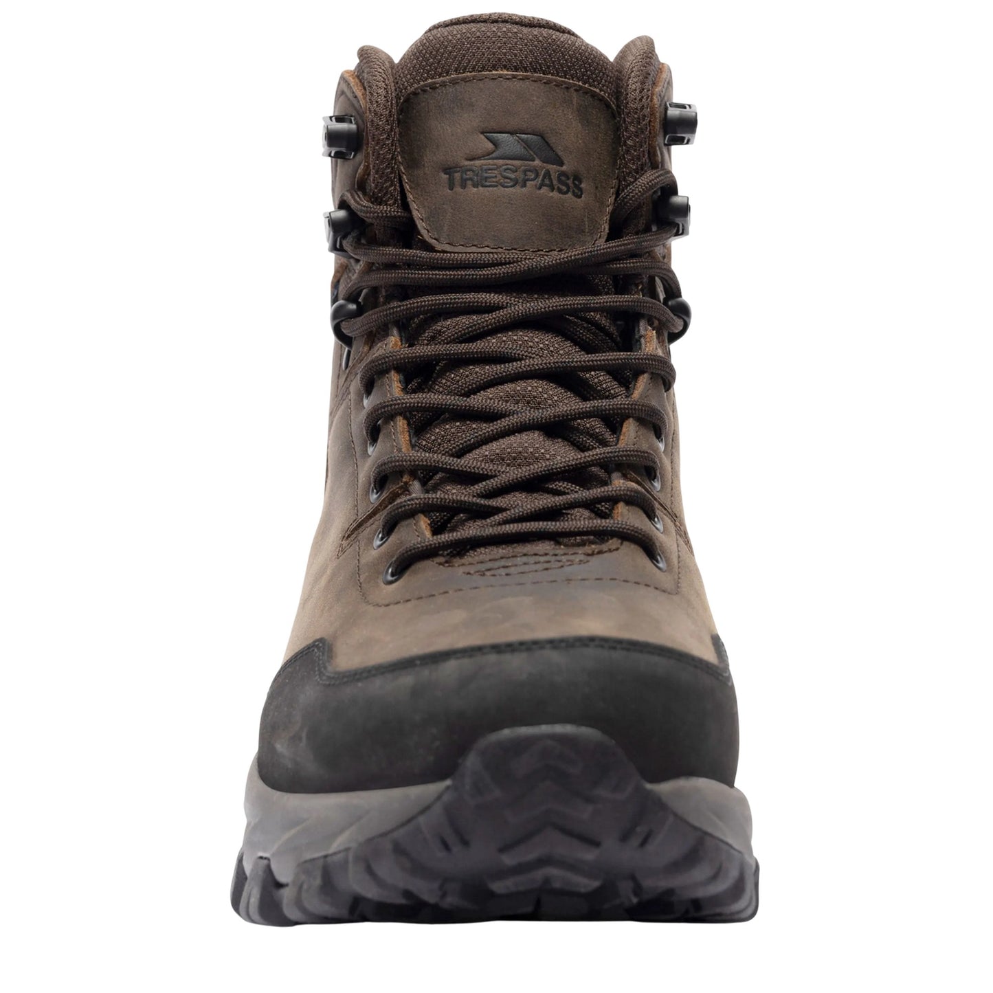 Dark Brown - Pack Shot - Trespass Mens Stride Leather Walking Boots