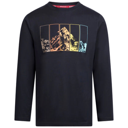 Black - Front - Trespass Mens Zeplin Long-Sleeved Casual T-Shirt