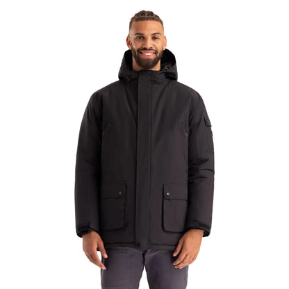 Black - Side - Trespass Mens Stewart Waterproof Jacket