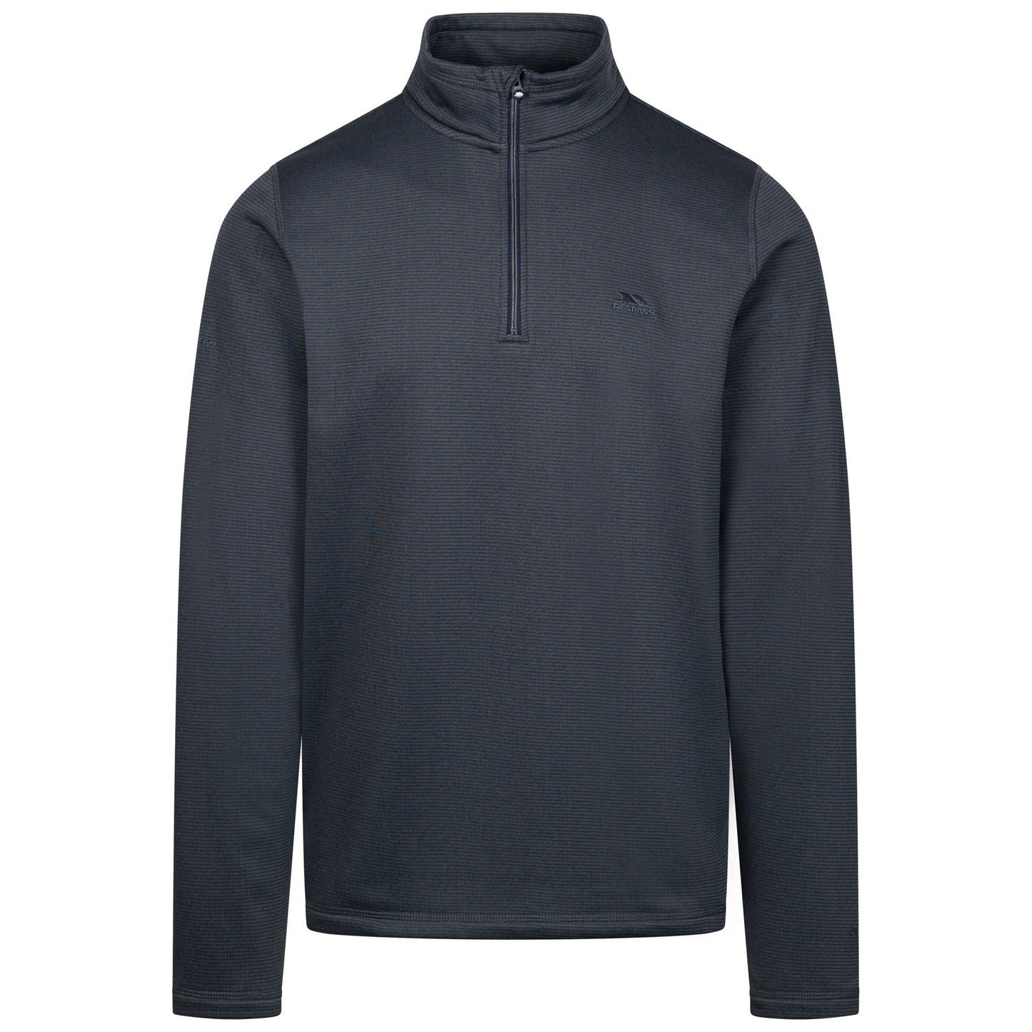 Dark Flint Marl - Front - Trespass Mens Fulbrook AT200 Quarter Zip Fleece Top
