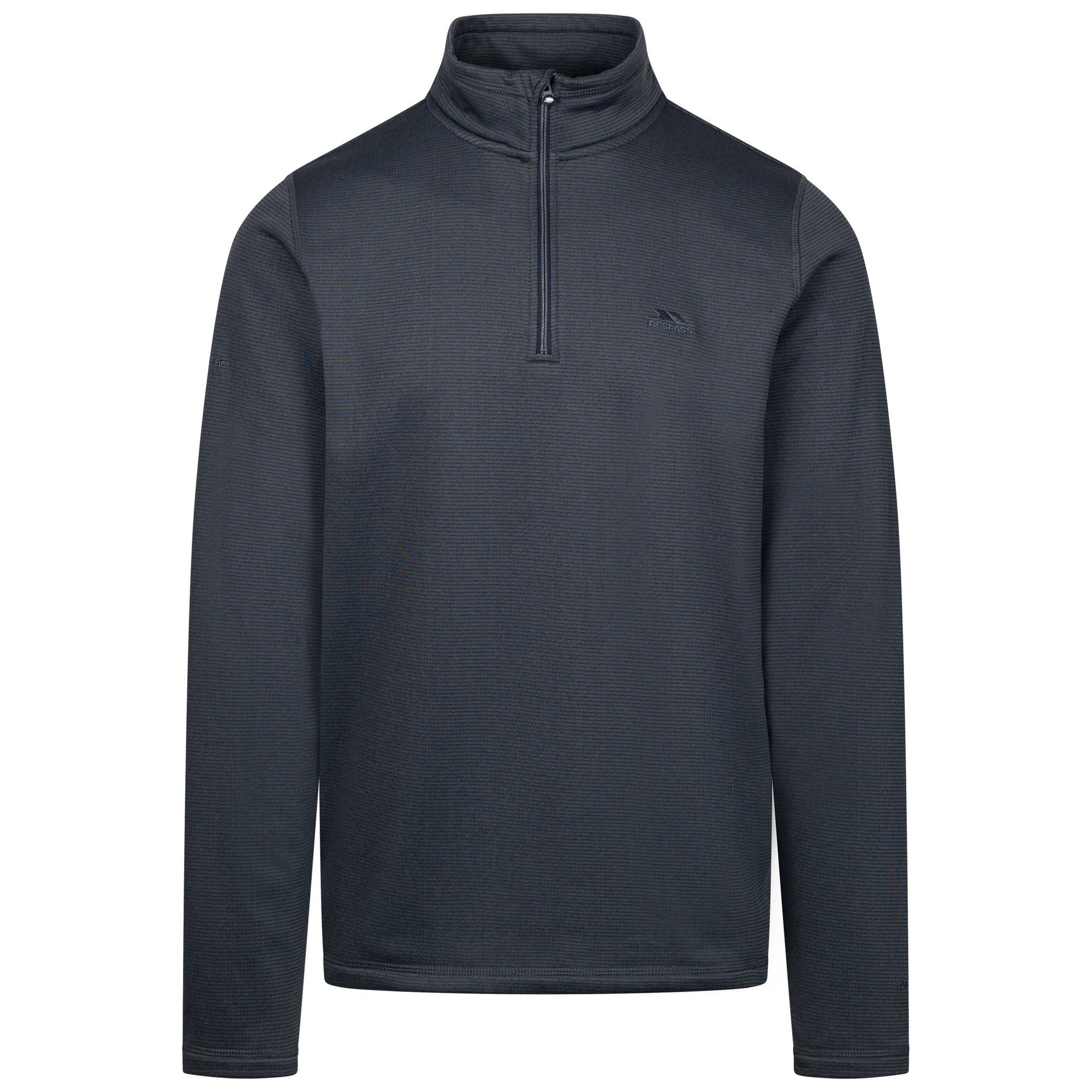 Dark Flint Marl - Front - Trespass Mens Fulbrook AT200 Quarter Zip Fleece Top