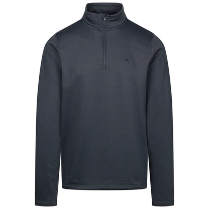 Dark Flint Marl - Front - Trespass Mens Fulbrook AT200 Quarter Zip Fleece Top