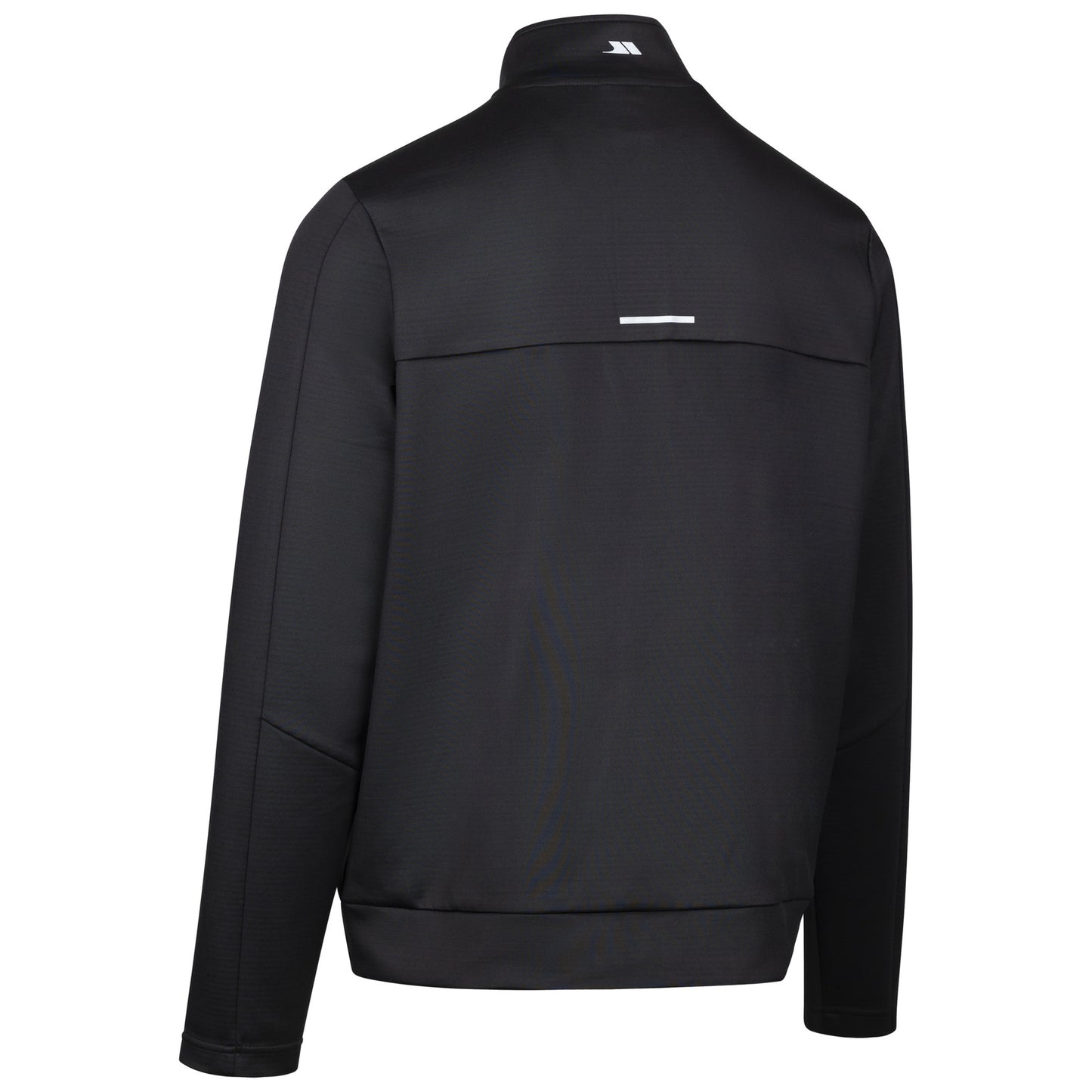 Black - Back - Trespass Mens Jay Quarter Zip Long-Sleeved Top