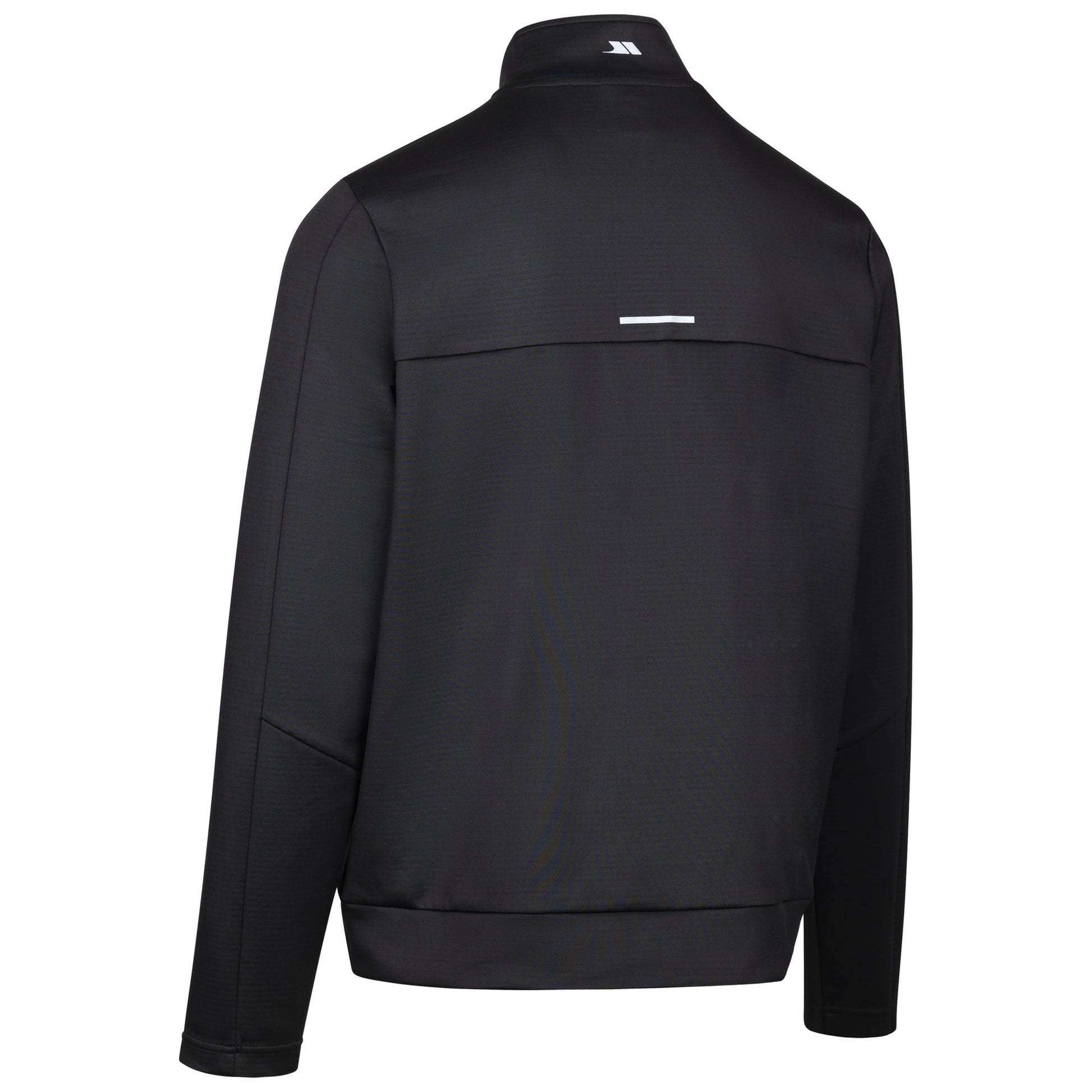Black - Back - Trespass Mens Jay Quarter Zip Long-Sleeved Top