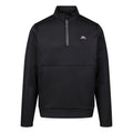 Black - Front - Trespass Mens Jay Quarter Zip Long-Sleeved Top
