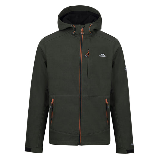 Dark Vine - Front - Trespass Mens Dante Soft Shell Jacket