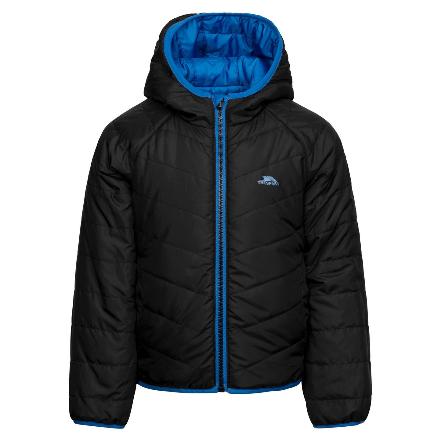 Blue - Side - Trespass Childrens-Kids Dessieboy Reversible Jacket