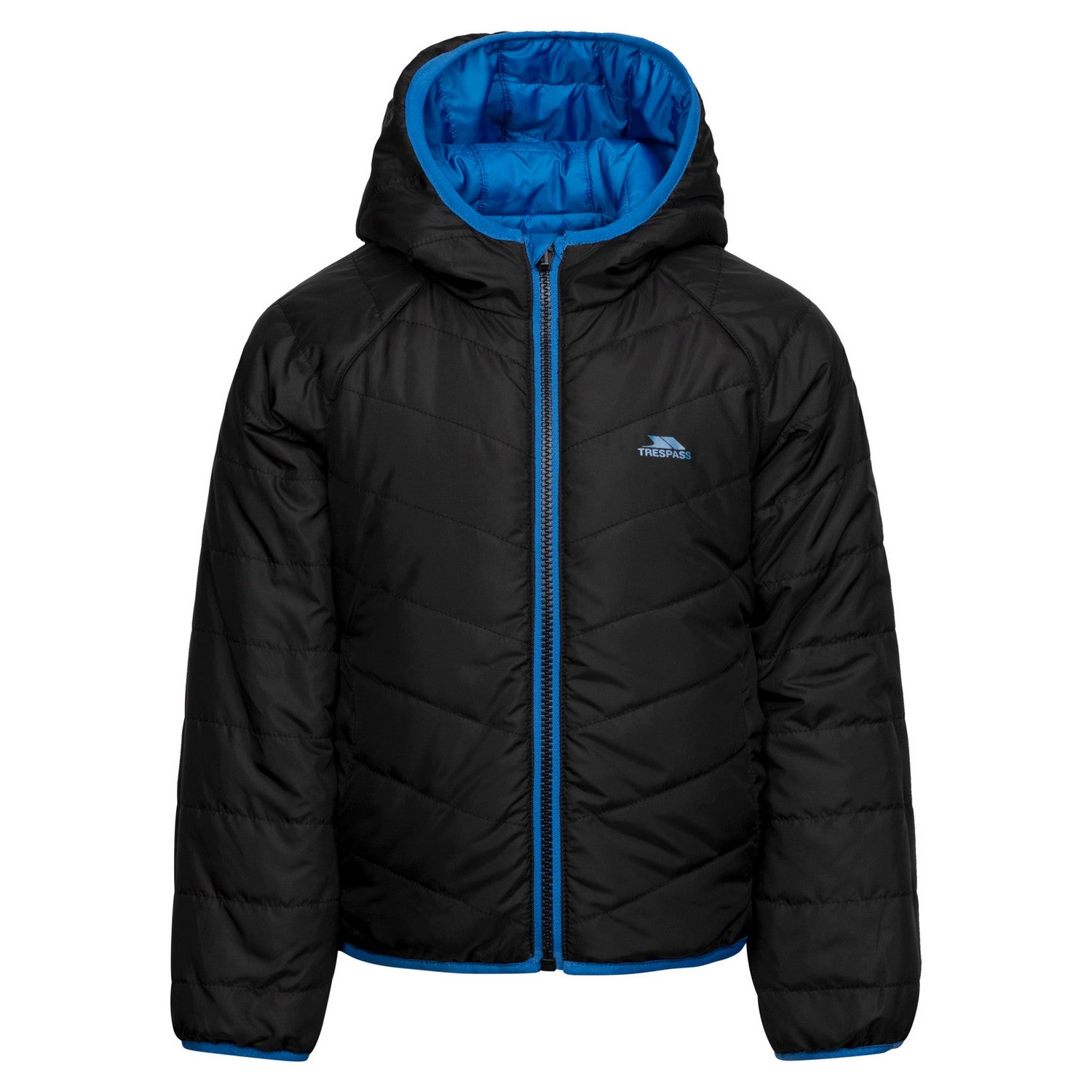 Blue - Side - Trespass Childrens-Kids Dessieboy Reversible Jacket