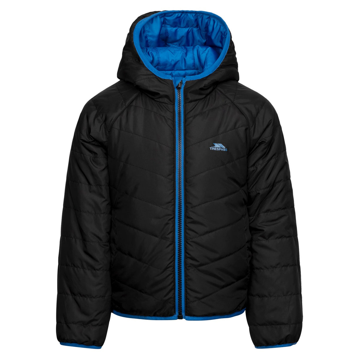 Blue - Side - Trespass Childrens-Kids Dessieboy Reversible Jacket