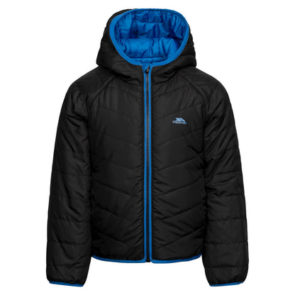 Blue - Side - Trespass Childrens-Kids Dessieboy Reversible Jacket