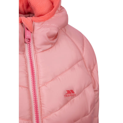 Mid Rose - Side - Trespass Childrens-Kids Valard Quilted Jacket