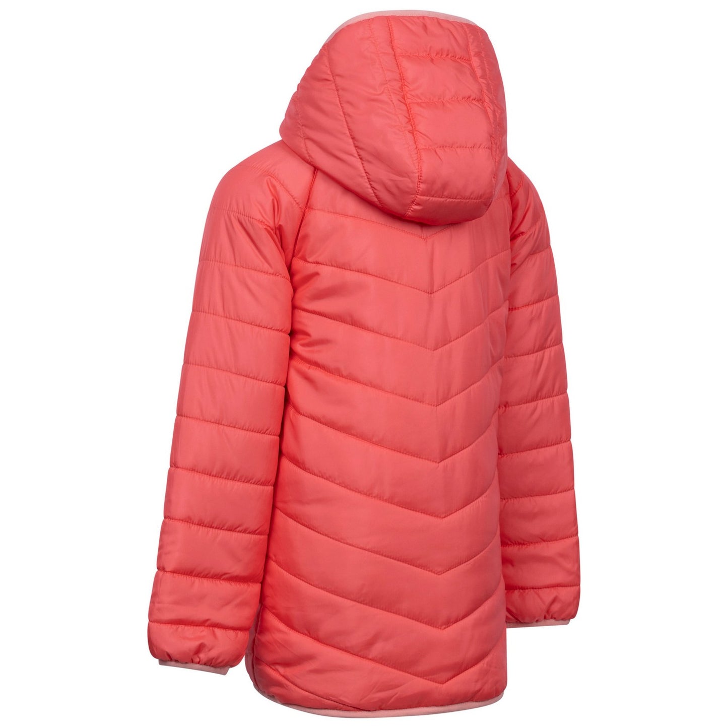 Soft Orange - Back - Trespass Childrens-Kids Valard Quilted Jacket