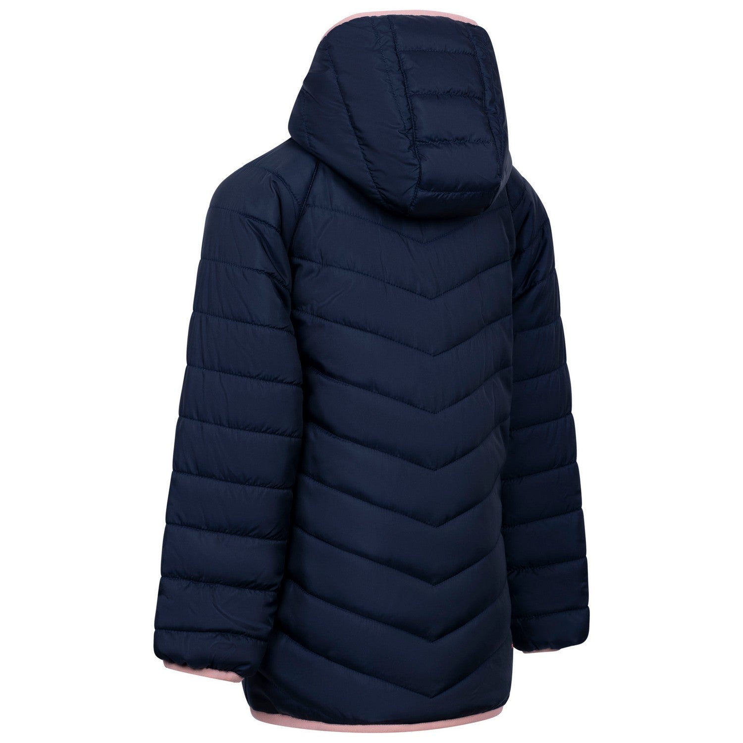 Navy - Back - Trespass Childrens-Kids Valard Quilted Jacket