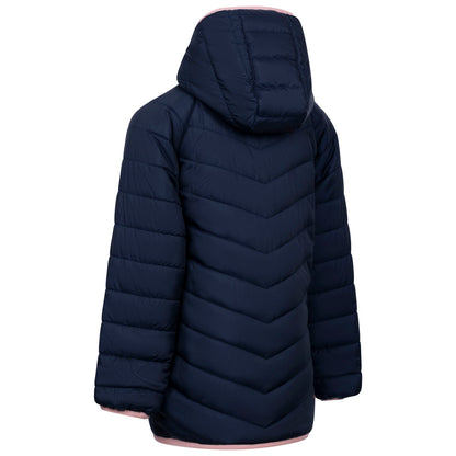 Navy - Back - Trespass Childrens-Kids Valard Quilted Jacket