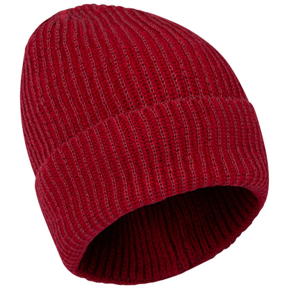 Red - Lifestyle - Trespass Unisex Adult Leish Reflective Beanie