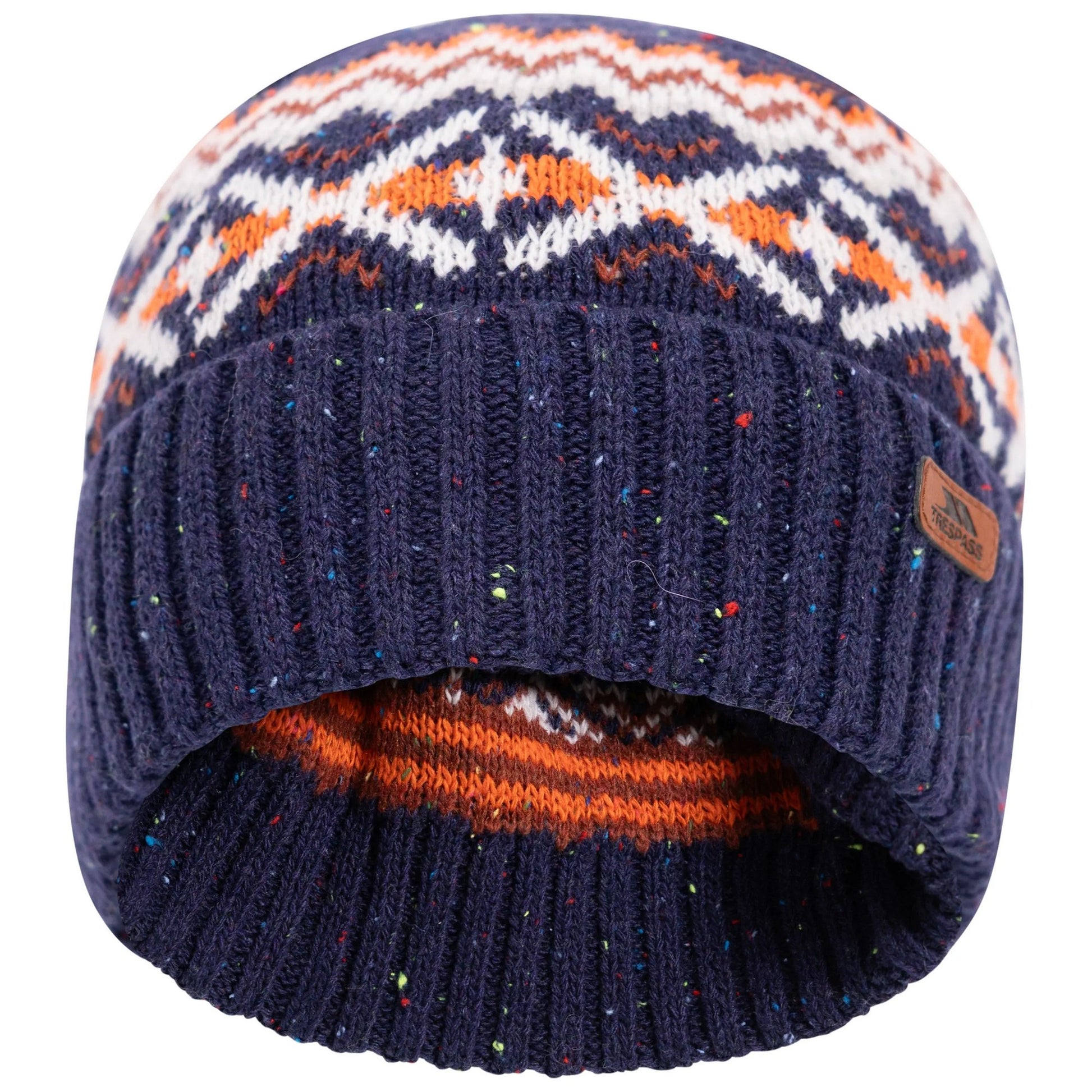 Navy - Front - Trespass Unisex Adult Aranv Knitted Beanie