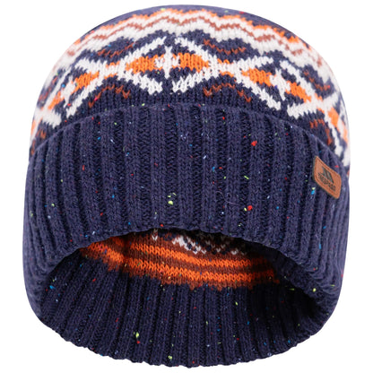 Navy - Front - Trespass Unisex Adult Aranv Knitted Beanie