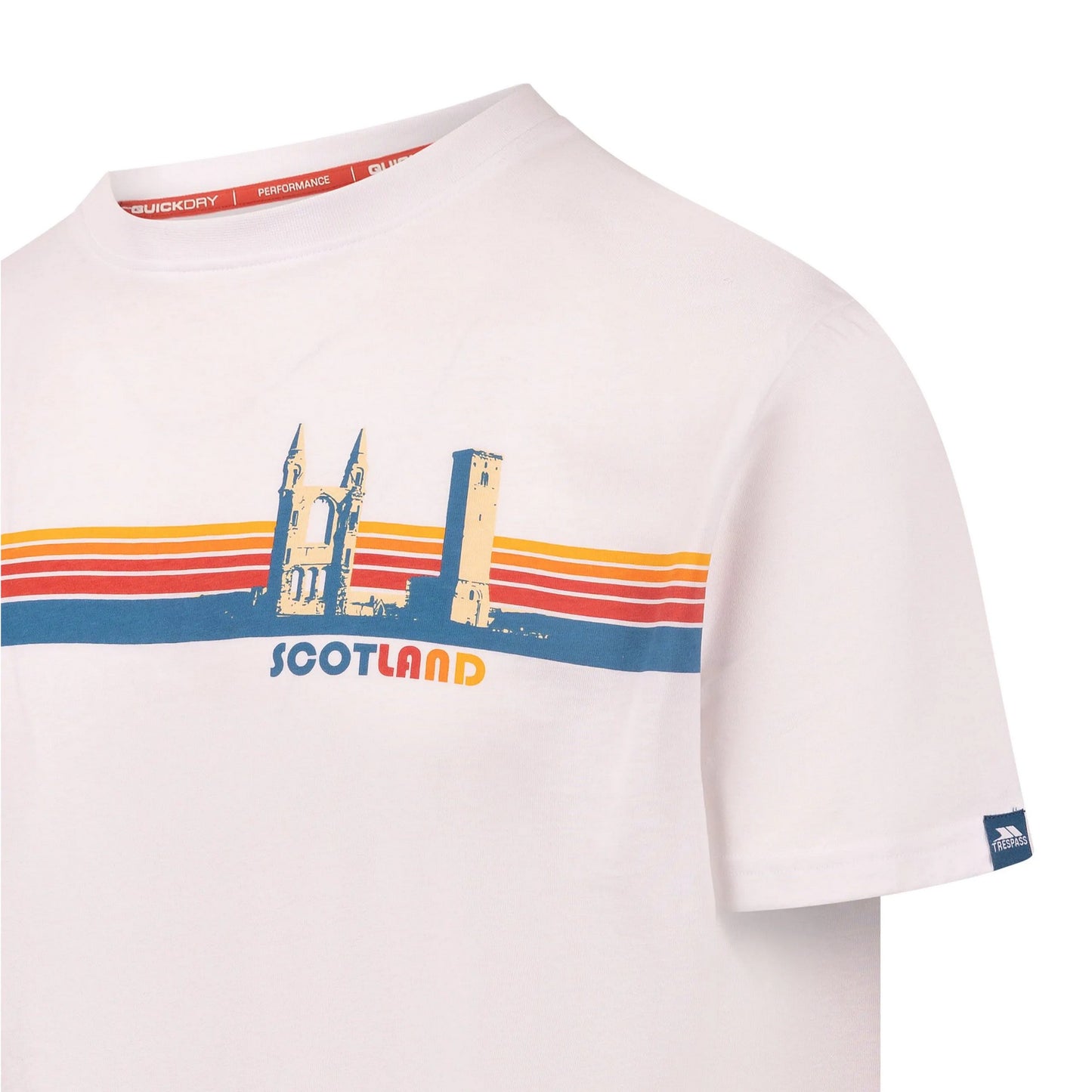 White - Side - Trespass Mens Standrew T-Shirt