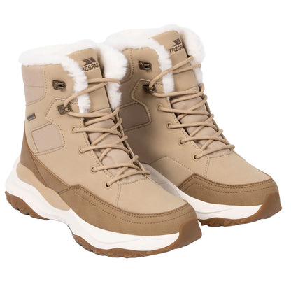 Ecru - Pack Shot - Trespass Womens-Ladies Nadine Snow Boots