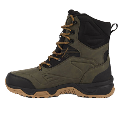 Khaki Green - Side - Trespass Mens Serge Snow Boots