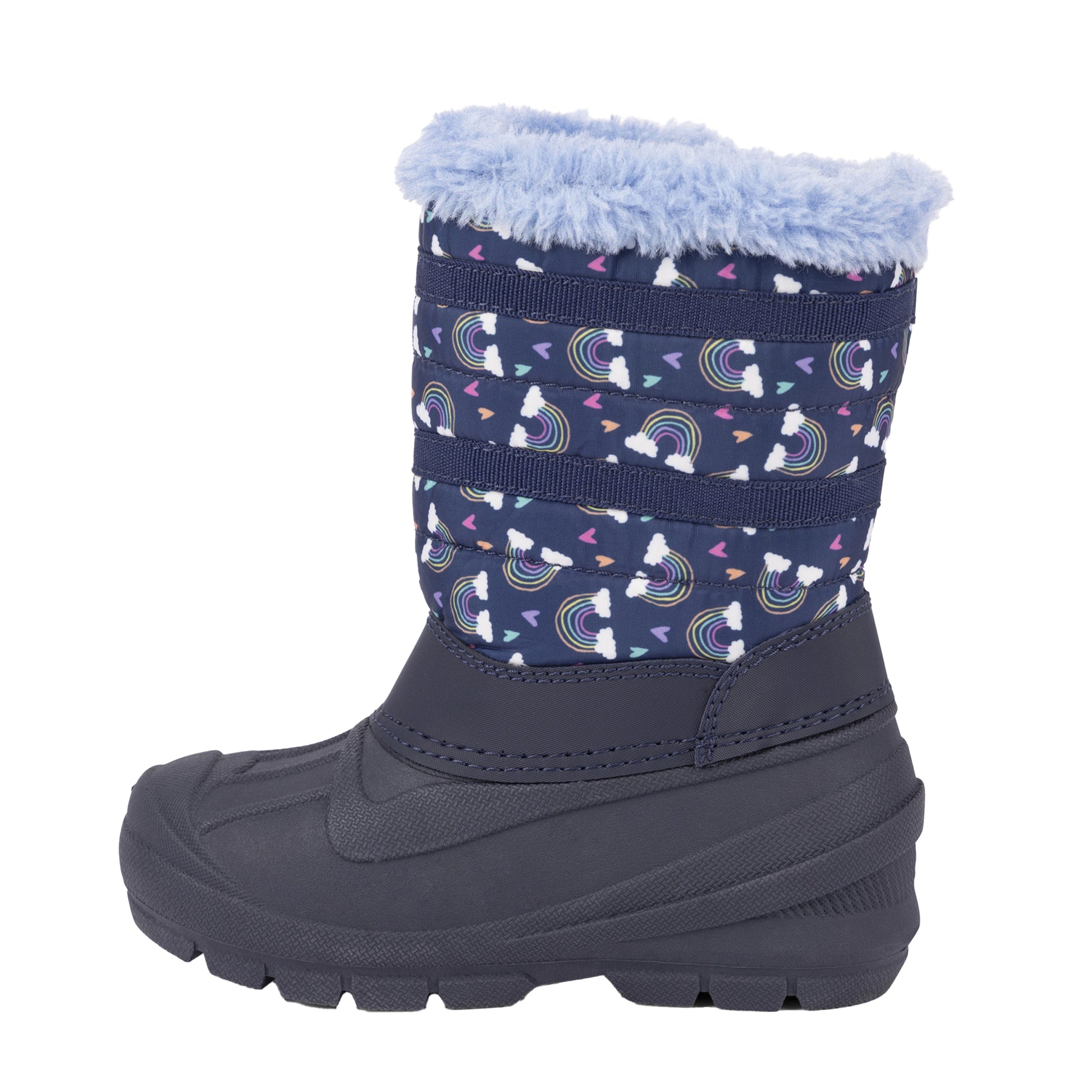 Navy - Side - Trespass Childrens-Kids Runa Snow Boots