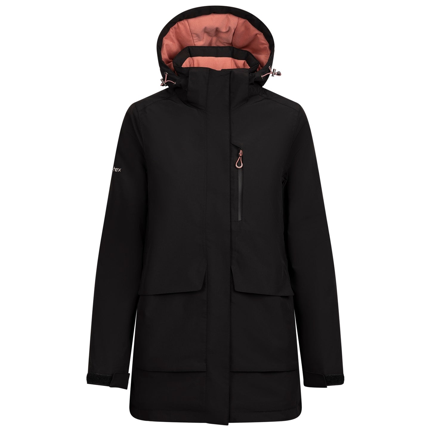 Black - Front - Trespass Womens-Ladies Hosho Waterproof Jacket