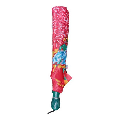 Black-Pink - Side - Trespass Womens-Ladies Peace Floral Folding Umbrella