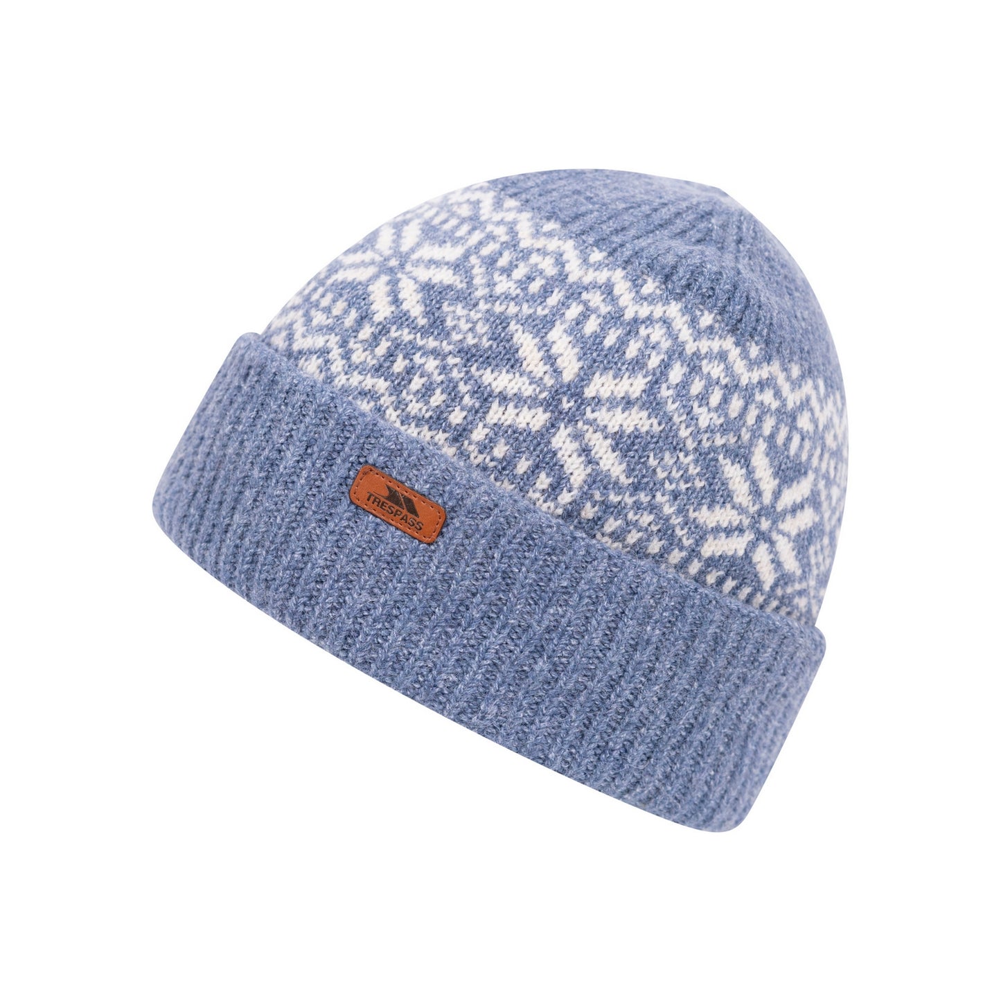 Blue Tone - Side - Trespass Unisex Adult Kailer Fair Isle Knitted Beanie
