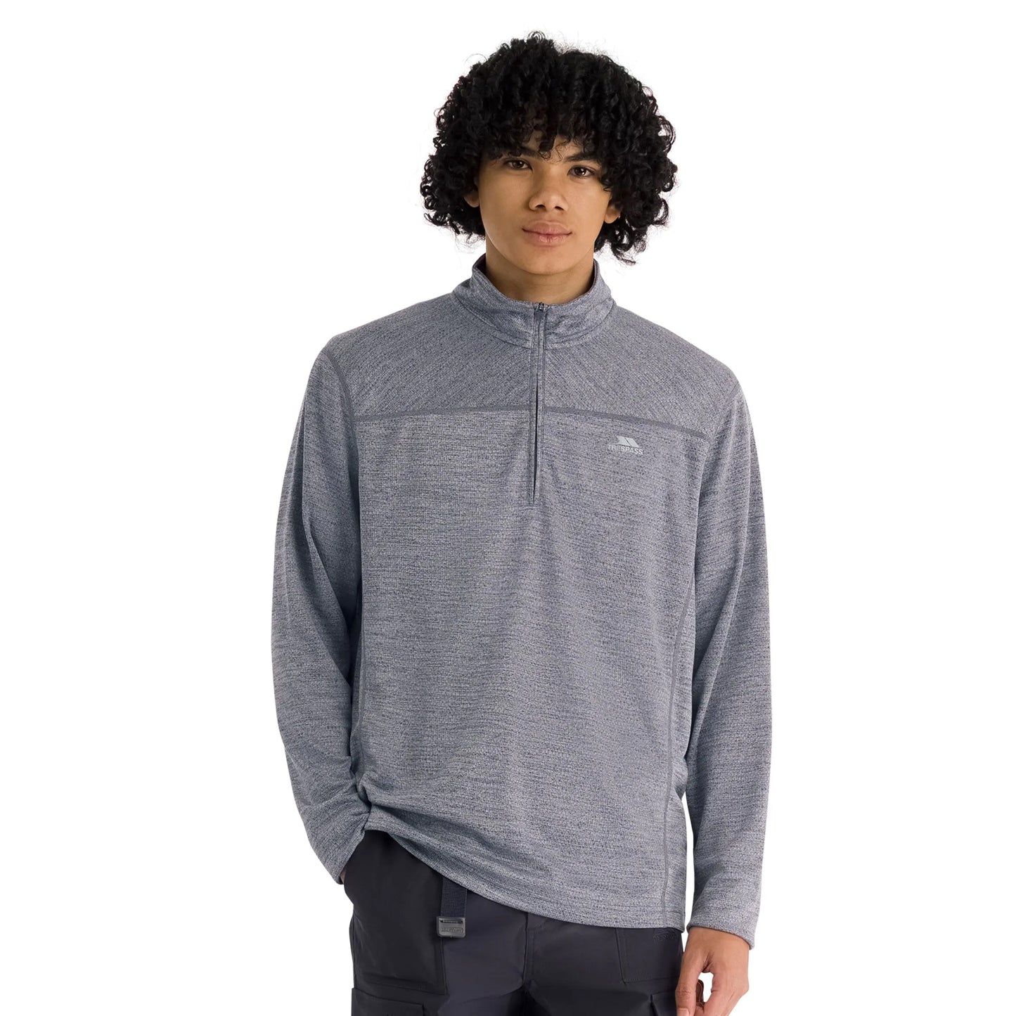 Dark Grey - Side - Trespass Mens Marshall Marl Jumper