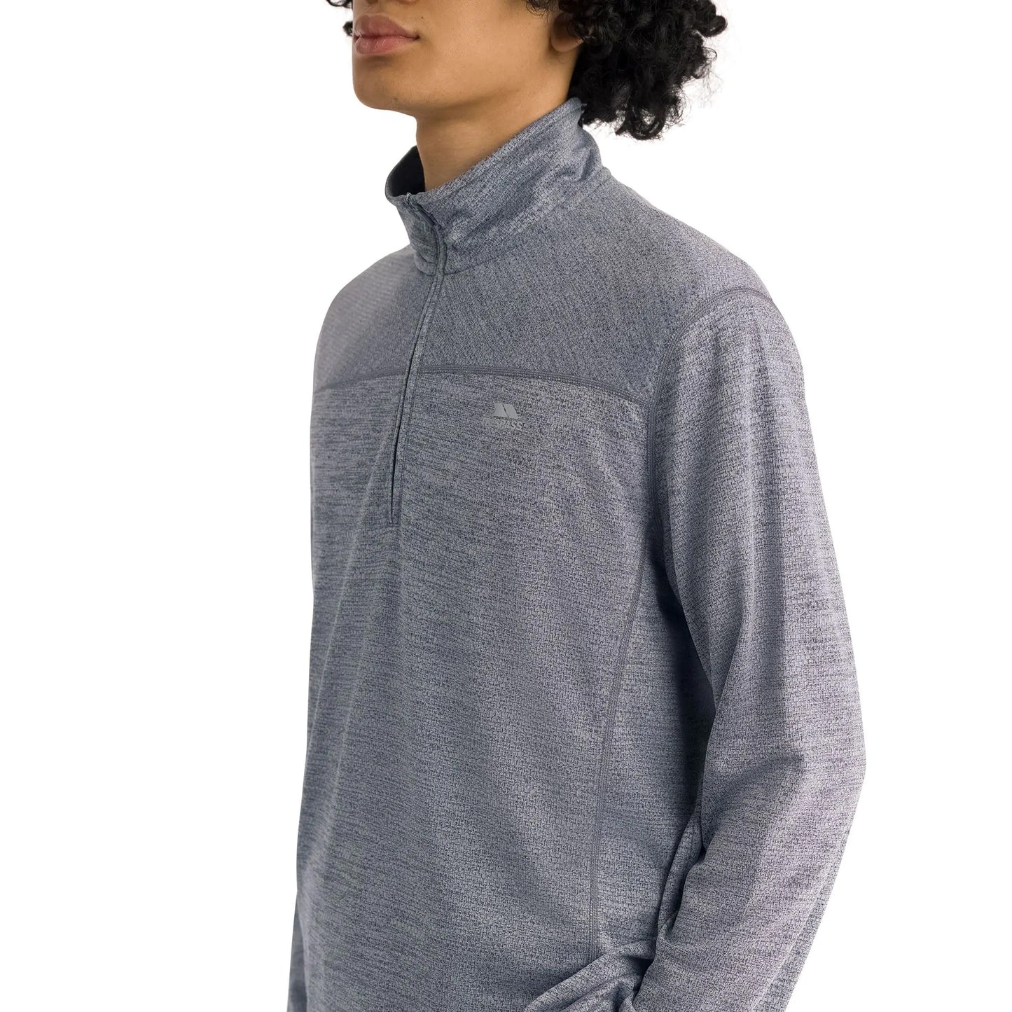Dark Grey - Pack Shot - Trespass Mens Marshall Marl Jumper