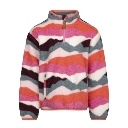Pink - Front - Trespass Childrens-Kids Ovie Half Zip Fleece Top