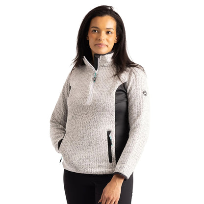 Grey Marl - Side - Trespass Womens-Ladies Lia Half Zip Fleece Top