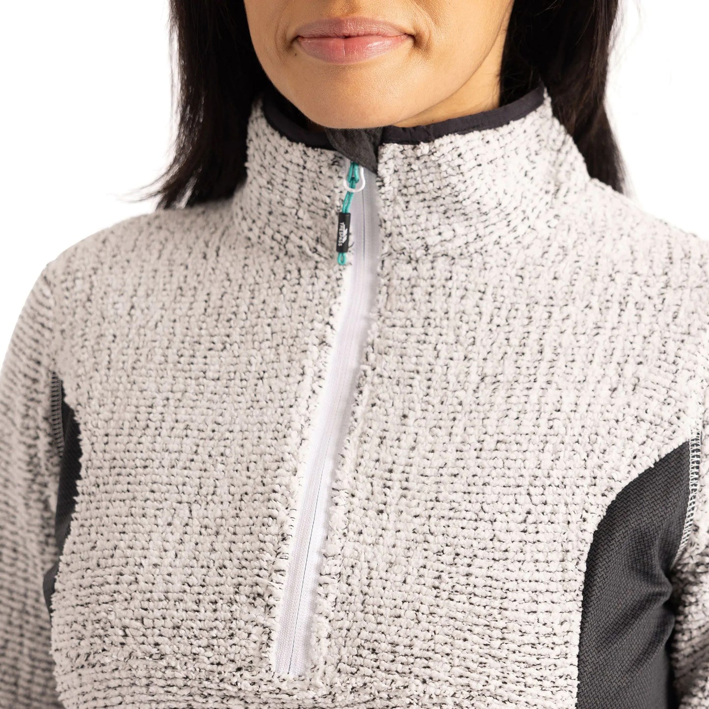 Grey Marl - Pack Shot - Trespass Womens-Ladies Lia Half Zip Fleece Top