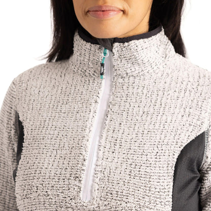 Grey Marl - Pack Shot - Trespass Womens-Ladies Lia Half Zip Fleece Top