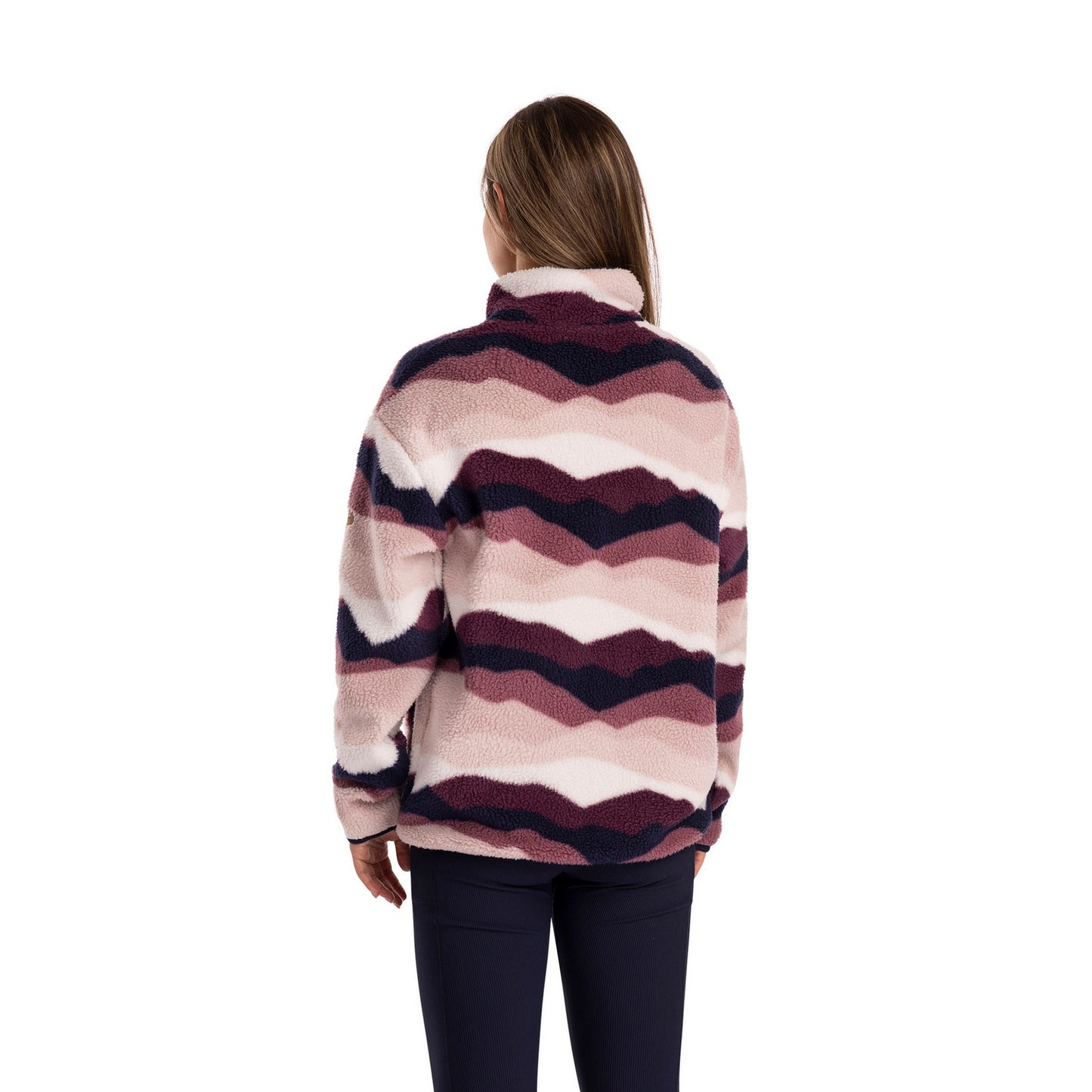Pink-Purple-White - Lifestyle - Trespass Womens-Ladies Ovie Mountain AT200 Half Zip Fleece Top